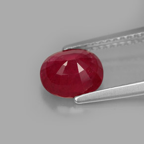 1,87 ctw natürlicher roter Rubin, Oval Schliff, SI