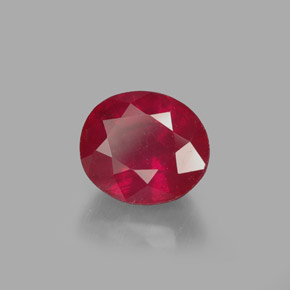 1,95 ctw natürlicher roter Rubin, Oval Schliff, SI