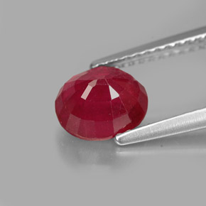 1,95 ctw natürlicher roter Rubin, Oval Schliff, SI