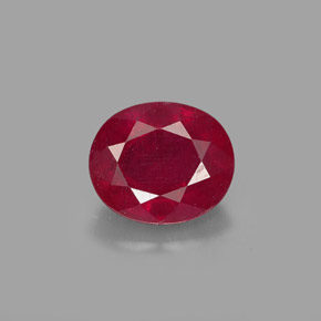 1,94 ctw natürlicher roter Rubin, Oval Schliff, SI