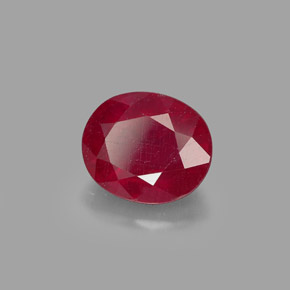 1,94 ctw natürlicher roter Rubin, Oval Schliff, SI