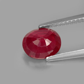 1,94 ctw natürlicher roter Rubin, Oval Schliff, SI