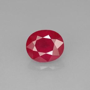 1,92 ctw natürlicher roter Rubin, Oval Schliff, SI