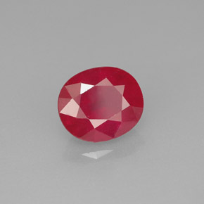 1,92 ctw natürlicher roter Rubin, Oval Schliff, SI