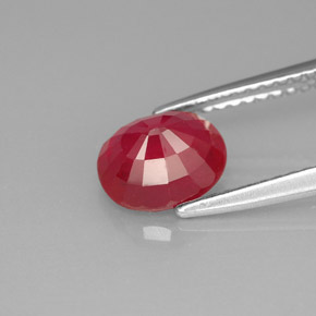 1,92 ctw natürlicher roter Rubin, Oval Schliff, SI