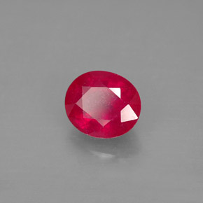 1,91 ctw natürlicher roter Rubin, Oval Schliff, SI