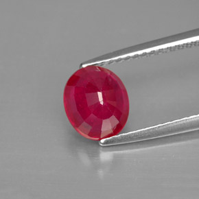 1,91 ctw natürlicher roter Rubin, Oval Schliff, SI