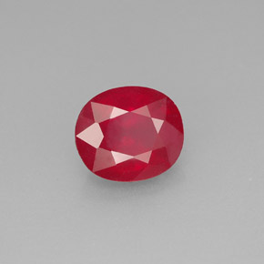 1,91 ctw natürlicher roter Rubin, Oval Schliff, SI