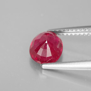 1,70 ctw natürlicher roter Rubin, Oval Schliff, SI