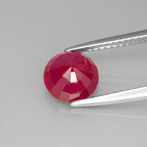1,87 ctw natürlicher roter Rubin, Rundschliff, SI