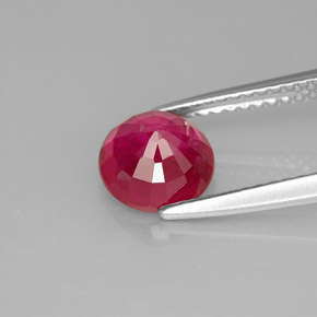 1,85 ctw natürlicher roter Rubin, Rundschliff, SI