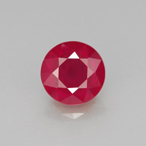 1,95 ctw natürlicher roter Rubin, Rundschliff, SI