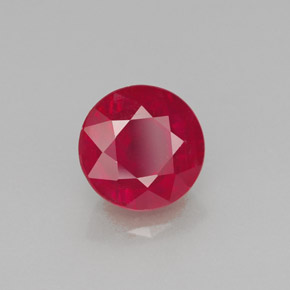 1,95 ctw natürlicher roter Rubin, Rundschliff, SI