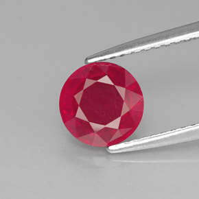 1,91 ctw natürlicher roter Rubin, Rundschliff, SI