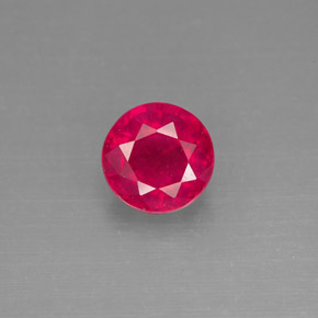1,89 ctw natürlicher roter Rubin, Rundschliff, SI