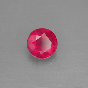 1,89 ctw natürlicher roter Rubin, Rundschliff, SI