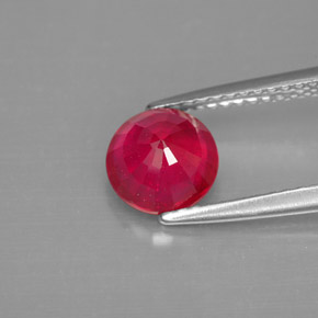 1,89 ctw natürlicher roter Rubin, Rundschliff, SI