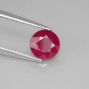 1,95 ctw natürlicher roter Rubin, Rundschliff, SI