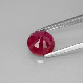 1,95 ctw natürlicher roter Rubin, Rundschliff, SI