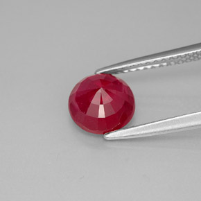 1,93 ctw natürlicher roter Rubin, Rundschliff, SI-I1