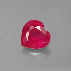 3,26 ctw natürlicher roter Rubin, Herzform, SI