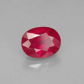 2,37 ctw natürlicher roter Rubin, Oval Schliff, VS-SI