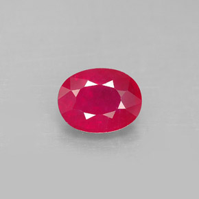 2,24 ctw natürlicher roter Rubin, Oval Schliff, SI