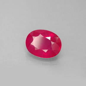 2,24 ctw natürlicher roter Rubin, Oval Schliff, SI