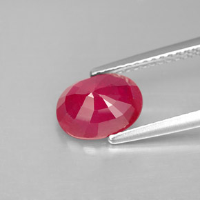 2,24 ctw natürlicher roter Rubin, Oval Schliff, SI