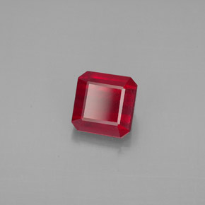1,88 ctw natürlicher roter Rubin, Smaragdschliff, SI