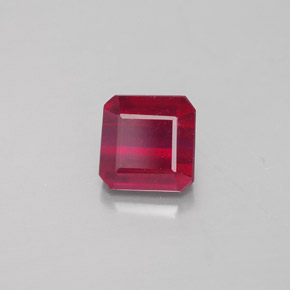 1,88 ctw natürlicher roter Rubin, Smaragdschliff, SI