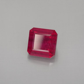 1,72 ctw natürlicher roter Rubin, Smaragdschliff, SI