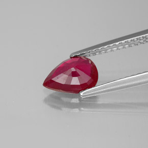 1,07 ctw natürlicher roter Rubin, Birnenform, SI