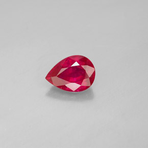 1,44 ctw natürlicher roter Rubin, Birnenform, SI