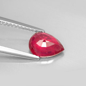 1,67 ctw natürlicher roter Rubin, Birnenform, SI
