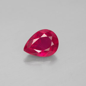1,47 ctw natürlicher roter Rubin, Birnenform, SI