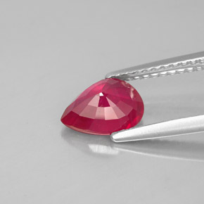 1,47 ctw natürlicher roter Rubin, Birnenform, SI