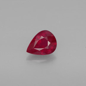 1,58 ctw natürlicher roter Rubin, Birnenform, VS-SI