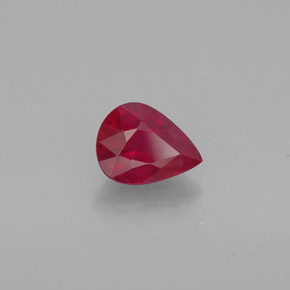 1,58 ctw natürlicher roter Rubin, Birnenform, VS-SI