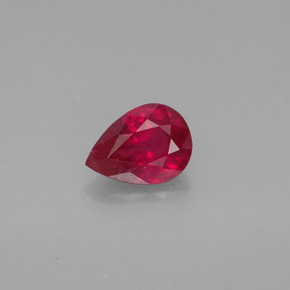 1,28 ctw natürlicher roter Rubin, Birnenform, SI