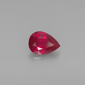 1,28 ctw natürlicher roter Rubin, Birnenform, SI