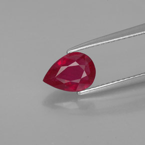1,37 ctw natürlicher roter Rubin, Birnenform, SI