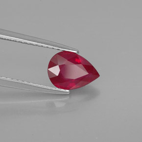 1,37 ctw natürlicher roter Rubin, Birnenform, SI