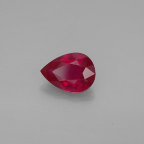 1,45 ctw natürlicher roter Rubin, Birnenform, VS-SI