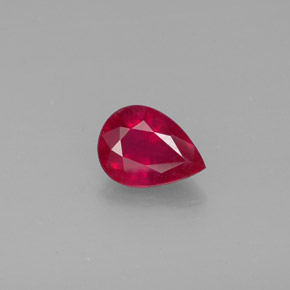 1,48 ctw natürlicher roter Rubin, Birnenform, SI
