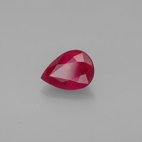 1,48 ctw natürlicher roter Rubin, Birnenform, SI