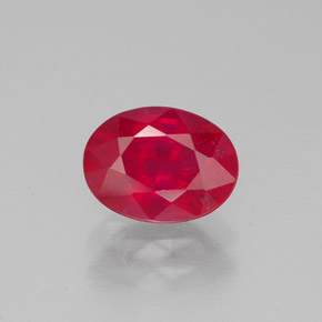 1,47 ctw natürlicher roter Rubin, Oval Schliff, SI