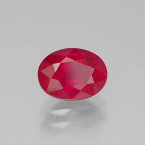 1,47 ctw natürlicher roter Rubin, Oval Schliff, SI