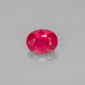 1,75 ctw natürlicher roter Rubin, Oval Schliff, SI