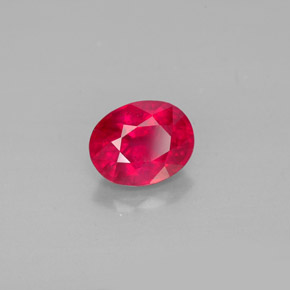 1,75 ctw natürlicher roter Rubin, Oval Schliff, SI